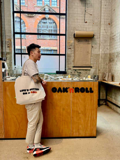 OAK N ROLL TOTE BAG!
